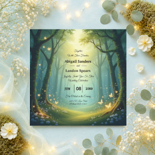 Enchanted Sunlit Summer Grove Wedding Invitation
