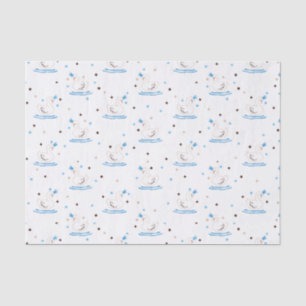 Enchanted Swan Lake Fairy Tale Crowned Swan Tissue Paper