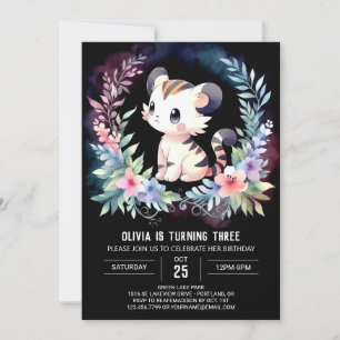 Enchanted Sweet Tiger Birthday Invitation