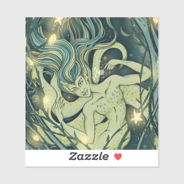 Enchanted Teal Siren Vinyl Sticker (Feuille)