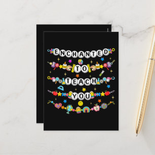 Enchanted to Teach You Teacher Funny Holiday Postcard