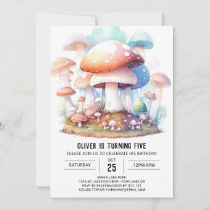 Enchanted Toadstool Birthday Invitation