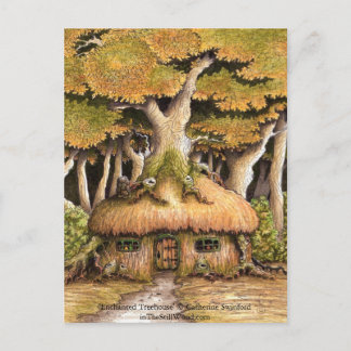 'Enchanted Treehouse' collectable postcard
