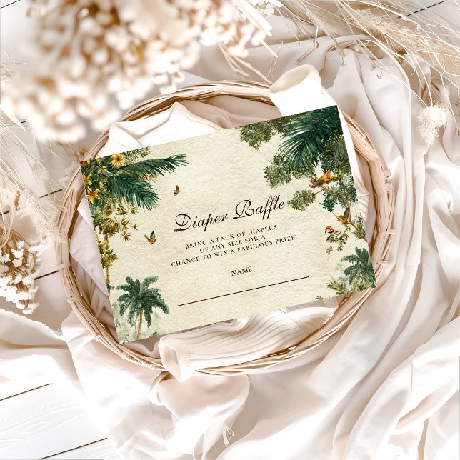 Enchanted Tropical Safari Diapper Raffle Enclosure Card (Creator Uploaded)