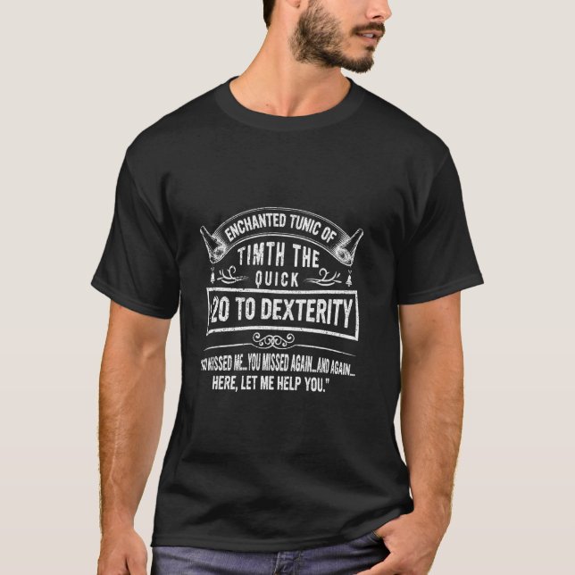 Enchanted Tunic +20 To Dexterity Dnd T-Shirt (Front)