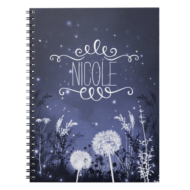 Enchanted Twilight Sky Stars & Foliage Journal (Front)