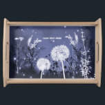 Enchanted Twilight Sky Stars & Foliage Rustic Serving Tray<br><div class="desc">Enchanted Twilight Sky Stars & Foliage Rustic tray.</div>