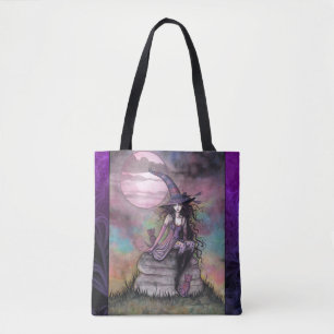 Enchanted Twilight Witch Fantasy Art Tote Bag