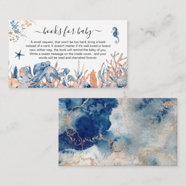 Enchanted Under-the-Sea Books for Baby Enclosure Card (Front/Back)