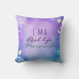 Enchanted Under the Sea Custom Magical Fantasy Throw Pillow