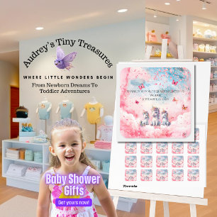 Enchanted Unicorn Baby Shower Stickers