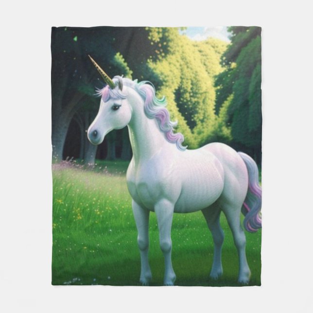 Enchanted Unicorn Fleece Blanket (Front)