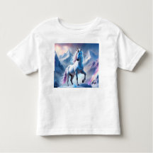 Enchanted Unicorn in a Snowy Fantasy Poster