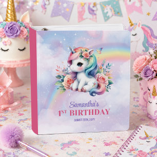 Enchanted Unicorn Pastel Magical Birthday Binder