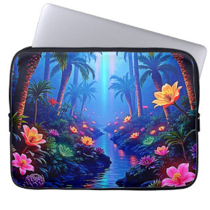 Enchanted Vibrant River Forest Dream Laptop Sleeve