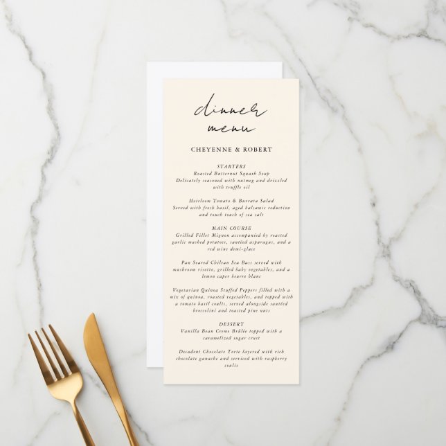 Enchanted Watercolor Forest Bohemian Wedding Menu (Front/Back In Situ)