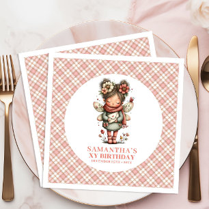 Enchanted Whimsy Fairy Cute 3rd Birthday Party  Napkin