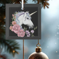 Enchanted White Unicorn Flowers Pink Roses