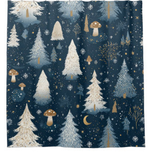 Enchanted Winter Forest Night Pattern (4)
