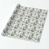 Enchanted Winter Forest Wrapping Paper Sheets (Unrolled)