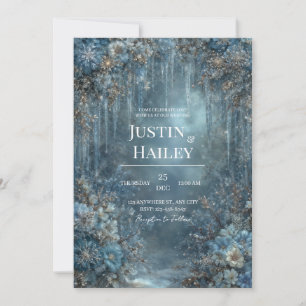 Enchanted Winter Garden Wedding Invitation