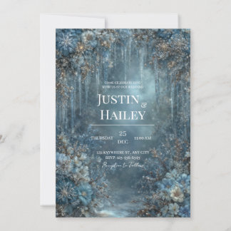 Enchanted Winter Garden Wedding Invitation