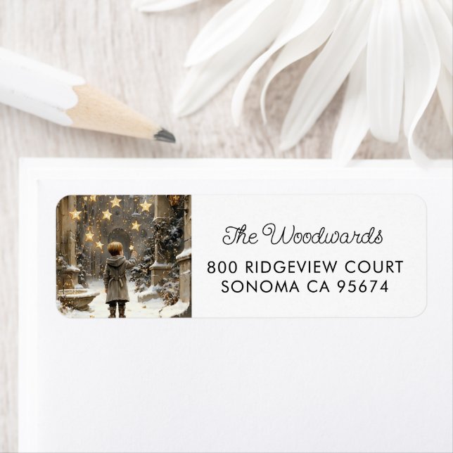 Enchanted Winter Holiday Return Address Label (Insitu)