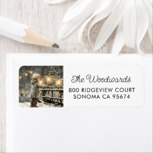 Enchanted Winter Holiday Return Address Label