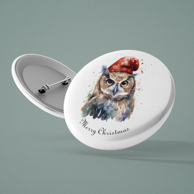 Enchanted Winter Owl, custom 1 Inch Round Button (Creator Uploaded)