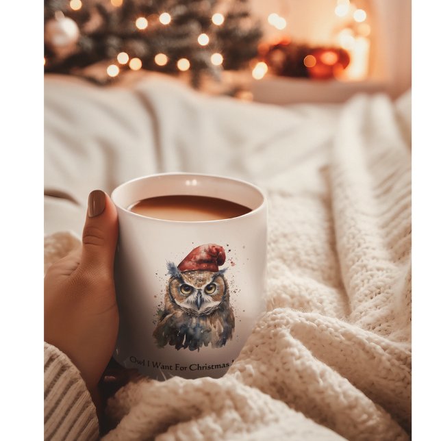 Enchanted Winter Owl, custom Large Coffee Mug (Creator Uploaded)