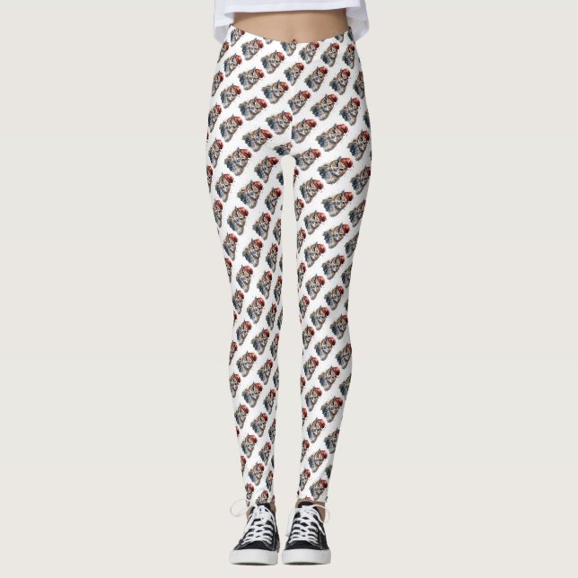 Enchanted Winter Owl, custom Leggings (Front)