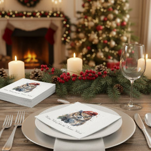 Enchanted Winter Owl, custom Napkin