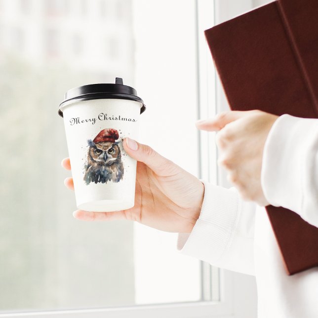 Enchanted Winter Owl, custom Paper Cups (Creator Uploaded)