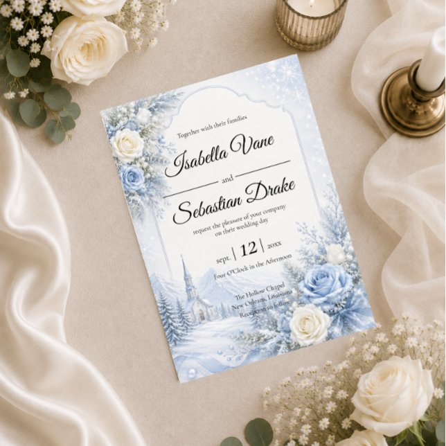 Enchanted Winter Wedding Invitation (Creator Uploaded)
