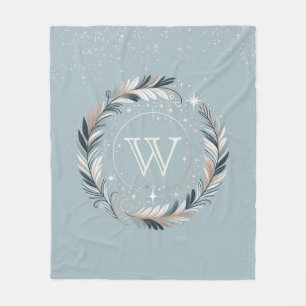Enchanted Winter Wreath Fleece Blanket