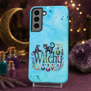 Enchanted Witchy Cat Apothecary Watercolor Samsung Galaxy Case