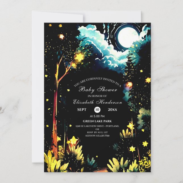Enchanted Woodland Baby Shower Invitation (Front)