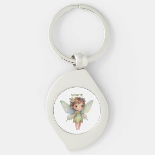 Enchanted Woodland Fairy: pastel green Sprite Keychain