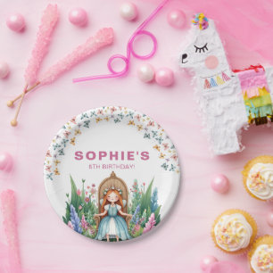 Enchanted Woodland Fairy Princess Birthday Paper Plate