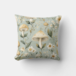 Enchanted Woodland Flora Throw Pillow