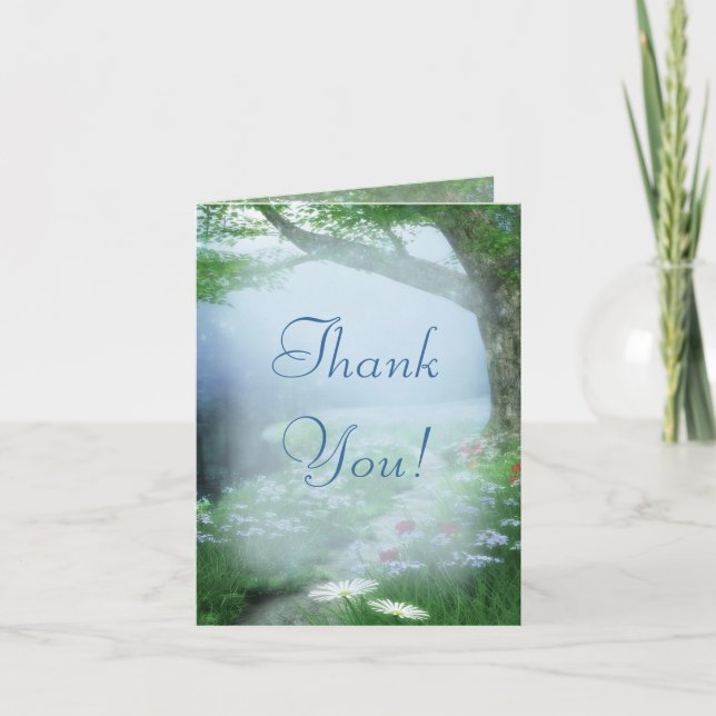 Enchanted Woodland Forest Wedding Thank You Card (Front)