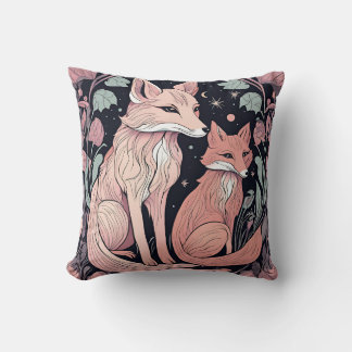 Enchanted Woodland Fox D15 Throw Pillow
