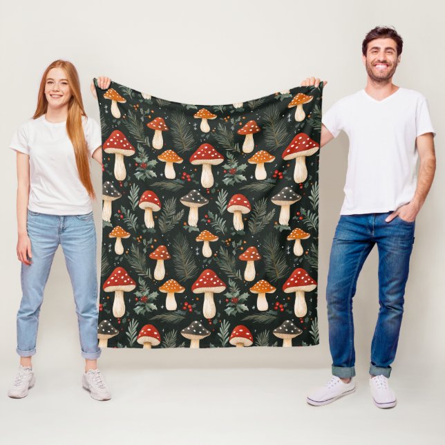 Enchanted Woodland Holiday Fleece Blanket (In Situ)