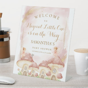 Enchanted Woodland Mushroom Baby Shower Table Sign