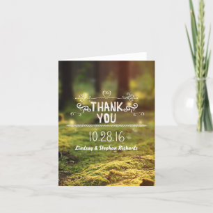 Enchanted Woodland Rustique Mariage Merci Cartes