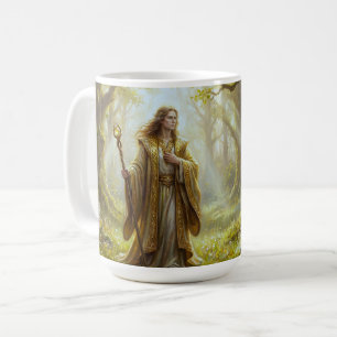 Enchanted Woodland Wizard Fantasy Art Coffee Mug