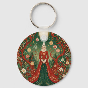 Enchanted Yuletide Forest Elf Queen Keychain