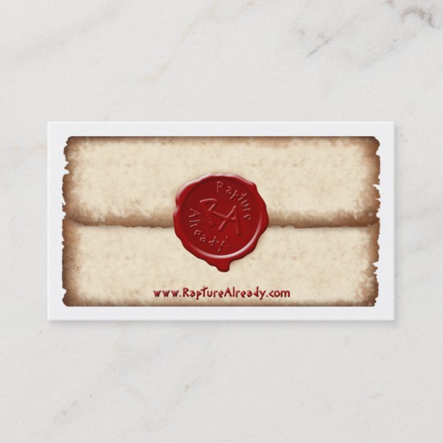 Enchantement déjà ! Carte personnelle scellée de (Devant)