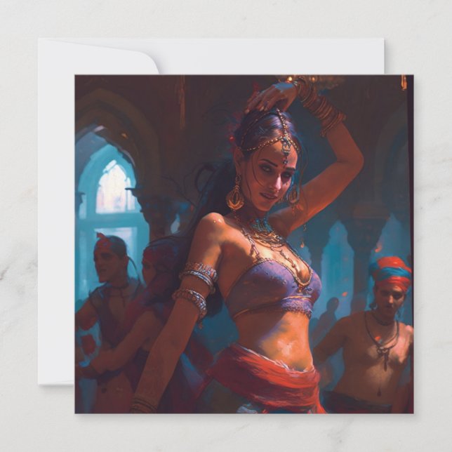 Enchanter carte postale danseuse du ventre (Devant)