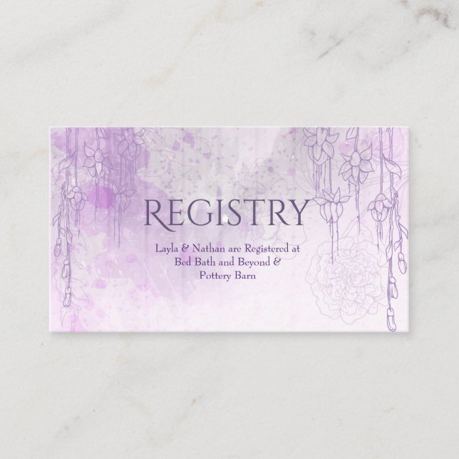 Enchanter la carte de Registre Mariage violet (Devant)